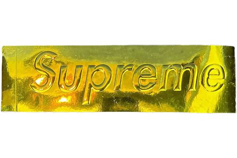 supreme metallic box logo sticker|stockx sticker.